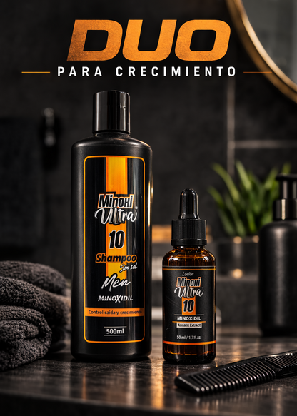 Dúo Shampoo para hombre + Tónico al 10%